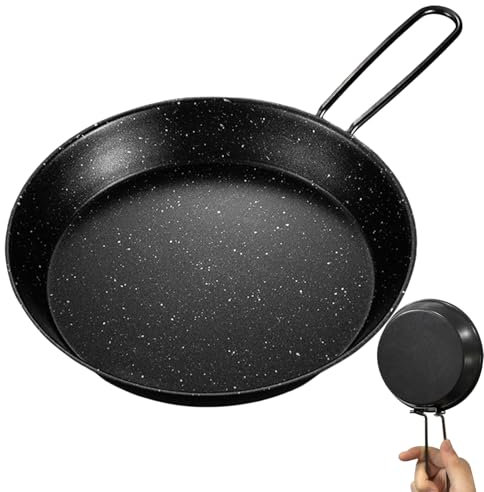 Dfstvup Poêle de Camping,Poêle Antiadhésive Portable 20 cm avec Poignée Pliable - Matériel de Cuisson Compact avec Manche Pliant Antiadhésif pour Dortoir Cuisine Four Extérieur Maison Randonnée