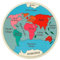 Pesoncarl World Map Puzzle mit Kontinenten & Ozeanen 12 Zoll runde Holzkarte Interaktive Puzzle für Kinder Lernen pädagogisches Spielzeuggeschenk für Jungen und Mädchen, Spielzeug