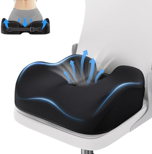 Benazcap Ergonomique Coussin Coccyx pour Fauteuil Roulant, Siège de Voiture