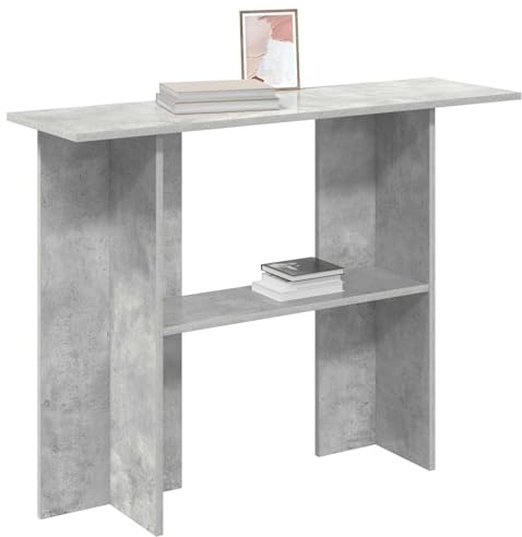 vidaXL Konsolentisch Betongrau 100 x 30 x 75 cm Holzwerkstoff, Moderner Konsolentisch, platzsparend für Flur, schmaler Akzent, Eingangsbereich Deko, aus hochwertigen Holzwerkstoffen
