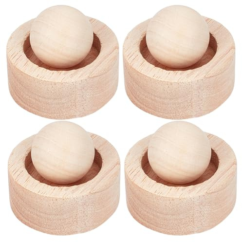 HOBBIESAY 4PCS Burlywood Wooden Essential Oil Diffuser Compact Passive Oil Diffuser Small Aromatherapy Diffusers for Fragrance Eucalyptus Essential Oils Hotel Air Freshener for Home Office Car