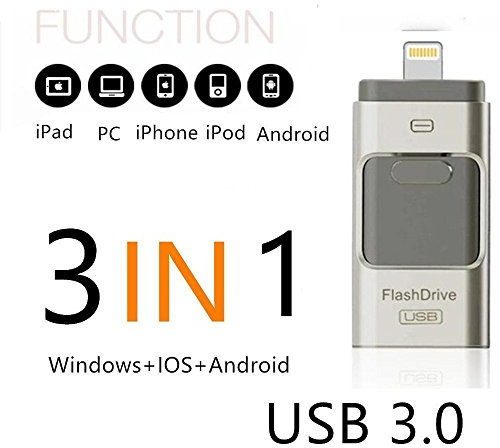 SEEYO 3 IN 1 OTG iPhone USB Flash Drive i-Flash U-Disk Memory Stick pour ordinateur iPhone iPad iPod et Android Téléphone portable-64GB