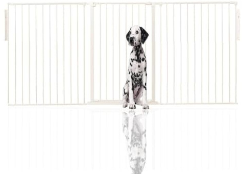 Bettacare Premium Extra Tall Multi Panel Flexible Dog Barrier, up to 226cm Wide, White, 105cm Tall, Dog Barrier for Pets Dogs and Puppy, Puppy Barrier suitable for Indoor and Outdoor use