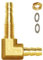 Joywayus 1/4''ID Hose Barb Thru-Bulk Head Hex 90 Degree L Right Angle Elbow Union Brass Fitting Water/Fuel/Air