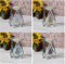 L&P Diamond Shaped Glass Glittering Yankee Compatible Tart/Fragrance Essential Oil Burner Wax Melt Tea Light Candle Holder (Pink/Rose Gold)