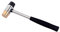 Alnicov Fret Hammer Gitarrenbauer Hammer 26mm Durchmesser Kopf Schwarz Kunststoff- und Messingkopf für Saiteninstrument