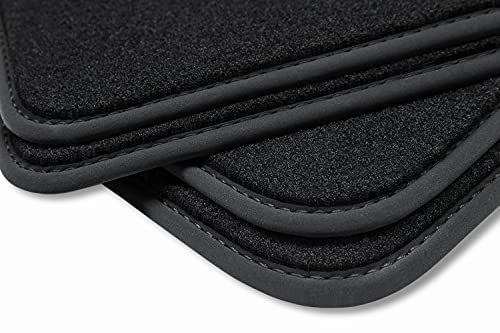teileplus24 HQ-160 Fußmatten kompatibel mit VW Golf 4 1997-2003 Deluxe Velours, Naht:Schwarz