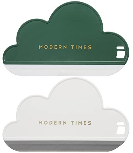 Wsaikis Paquete de 2 escobillas de silicona con cuchillas de agua, limpiador compacto con agujero para colgar para el hogar, cocina, encimeras, baño, ventanas, verde, blanco