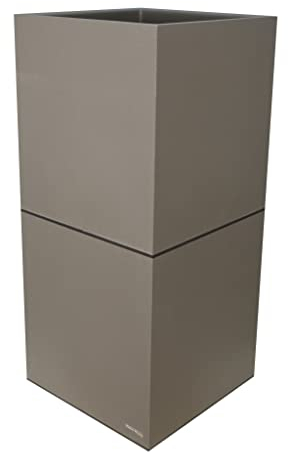 Riviera Pot à Bac Granit Haut, 30cm x 30cm x 66cm, Gris