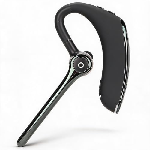 Kabelloser Ohrhörer mit Geräuschunterdrückung, Bluetooth 5.0 Ohrabieger | Single Ear Bluetooth Headset Mic Over Ear Hook Design Sports Driving Office Use