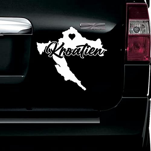 myrockshirt Kroatien Aufkleber ca. 15cm Umriss Karte Maps Land Land Farbe wählbar ohne Hintergrund Sticker Autoaufkleber