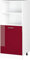 Vicco Herdumbauschrank R-Line, Herdschrank, Bordeaux Hochglanz/Weiß, 60 cm