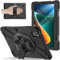 Gerutek for Xiaomi Pad 5 Case Shockproof, Xiaomi Pad 5 Pro Cover,Heavy Duty Rugged Protective Case with 360 Rotatable kickstand/Hand & Shoulder Strap Cover for Xiaomi Mi Pad 5/Mi Pad 5 Pro, Black