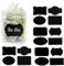 Oblique Unique® 16x Tafel Sticker Etiketten Aufkleber Abnehmbare Reusable Vinyl-Sticker Chalkboard Etiketten Zur Beschriftung von Gläsern Gewürz Lebensmittel - wiederverwendbar