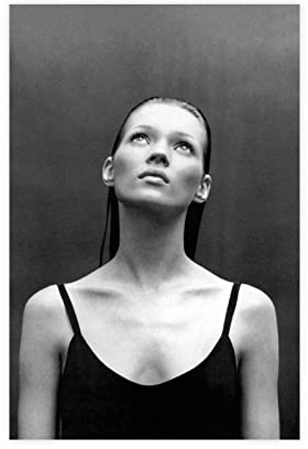 crttrs Kate Moss Modell-Poster, 4 Stück, Leinwandposter, Wandkunst, Dekordruck, Bild Gemälde für Wohnzimmer, Schlafzimmer, Dekoration, ungerahmt, 50 x 75 cm