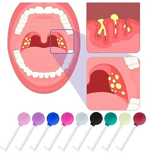 Tonsillenstein Entferner, Mandelsteine Schröpfglas aus Borosilikatglas zum Entfernen Von Tonsillensteine, Mandelstein Entfernen Werkzeug, Gegen Mundgeruch, Oral Care, Frischen Atem (Grün)