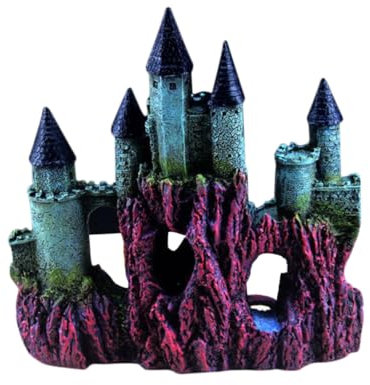 Amosfun Fischhütte Bruthöhle Aquarienschloss Versteck Höhle Aquarium Verstecken Aquarium-versteck Buntbarschhütte Weihnachtsdeko Dekoration Weihnachtdeko Eincremehilfe Weihnachten