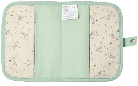 LE PETIT PRINCE - PROTEGE CARNET DE SANTE - COTON - VERT - 17 x 23,5 x 1,5.