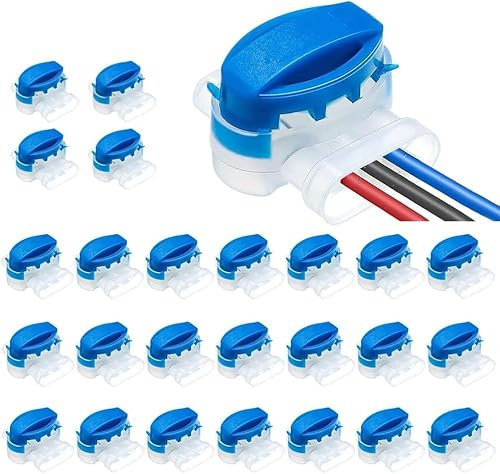DANNEEFORSU7 Connettori per cavi per robot tosaerba, 26 pezzi, impermeabili, morsetti di collegamento per cavi, connettori con gel, impermeabili, per connettori a schiacciamento, robot da giardino