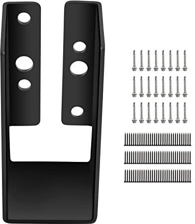 VEVOR verdeckter Balkenträger, 2 x 4 Zoll Außenakzent verdeckter Flansch, 12 Stück verdeckte Balkenhalterung, Q235 Stahlplatte pulverbeschichtet verdeckter Balkenträger zur Frontmontage