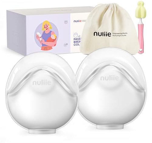 Nuliie 2 PCS Silicone Breast Milk Collectors for Breastfeeding Leak-Proof, 3oz/90ml Portable Milk Catcher, BPA-Free Soft Breast Shell, Wearable Manual Breast Pump for Newborns Essentials