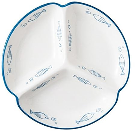 Amosfun Piatto Di Griglia In Ceramica Vassoio Di Alimenti Per Bambini Piatto A Griglia Piatto Fisso Per La Colazione Piatto Di Cibo Snack Per Bambini Piatti Per La Conservazione Degli
