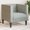 Willood Chesterfield-Sessel Loungesessel mit Knopfheftung, Polstersessel Relaxsessel für Wohnzimmer, Clubsessel Cocktailsessel Sofa Hellgrau Samt