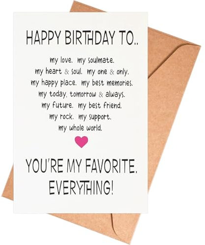 AGOISET Romantische geburtstagskarte - Geburtstagskarten für Männer oder Frauen - lustige und süße birthday card - karte geburtstag für Ehemann oder Ehefrau - Geschenke für Freund oder Freundin