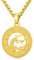PARYFO 12 Zodiac Sings Halskette 925 Sterling Silber Wassermann Anhänger Sternzeichen Kette Wassermann Sternzeichen Halskette Vergoldet Astrologie Horoskop Anhänger Schmuck für Männer Frauen