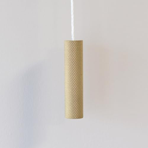 Knurled Cord Pull Weight, Decorative Light Fixture and Blind Accessory with Textured Grip (Satin Brass)