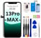 EFaith for iPhone 13 Pro Max Screen Replacement 6.7 inch Full HD LCD Display, 3D Touch Screen Digitizer Frame Assembly with Repair Tools Kit，Adhesive and Tempered Glass