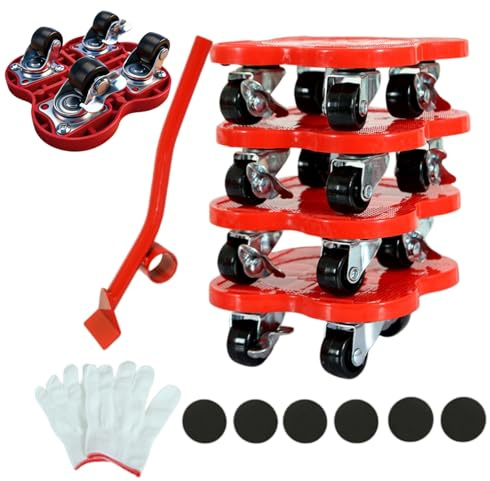 Furniture Movers, Furniture Sliders 400KG Capacity with 4 Wheels Moving Wheels Set Furniture Rollers for Heavy Appliance Refrigerator Sofa Heavy Items