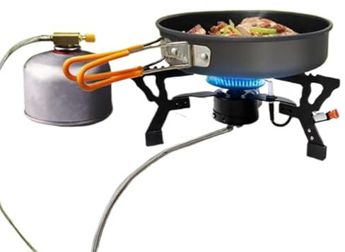 Hornillo de camping – Cocina de camping divisible en 3 capas, resistente al, hornillo de separación plegable con construcción resistente al para senderismo, montañismo, pícnic, cocina al
