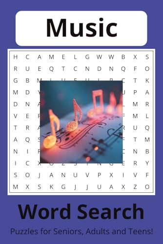 Music Word Search Puzzle Book: Word Searches with Easy to Read Print About Music, Music Instruments, Musical Artists | 6x9 inches, 110 Pages | 50+ Puzzles...for Vacations, Gifts, and Leisure Activity
