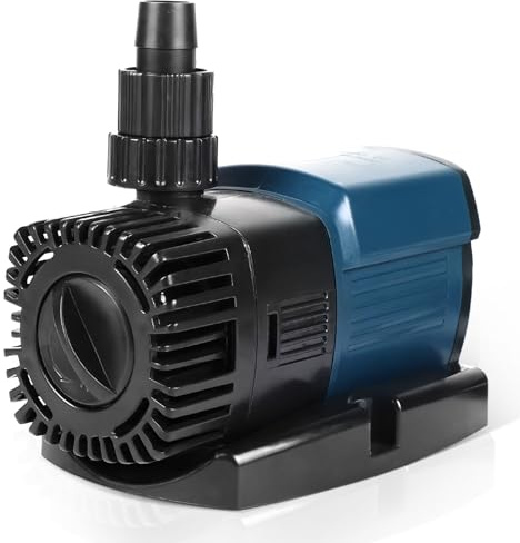 SWAWIS Bomba Agua 18W 2800L/H Estanque Sumergible Alt. 3M Cable 10M | Bomba de filtro de bajo consumo, ajustable con controlador externo, para acuario, cable de 10 metros