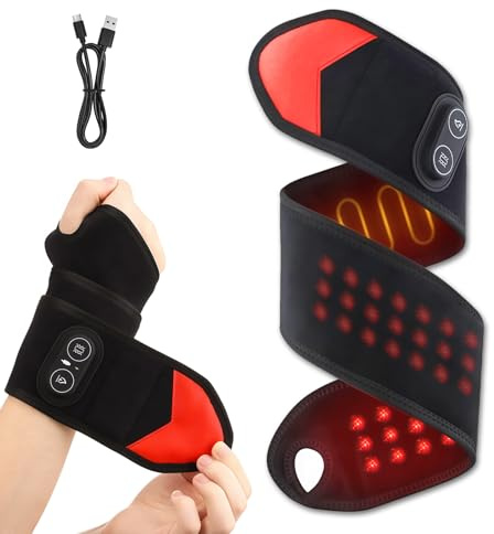 Kabelloses Handgelenk-Heizkissen mit 3 Heiz- und Vibrationsmodi, geeignet für Handgelenke, Ellbogen, Knie und Knöchel.