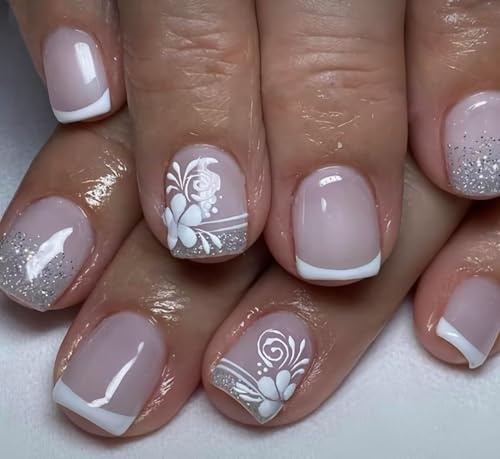 Faux ongles 24 capsules prêtes à poser carrés différents modèles réutilisables