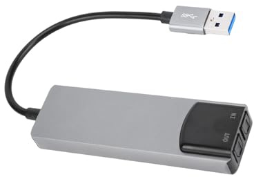 Generic Carte Son Surround USB 7.1, Carte Son Externe de Musique Haute Résolution pour PC Argent, Adaptateur de Jeu de Musique Stéréo pour Ordinateur Portable
