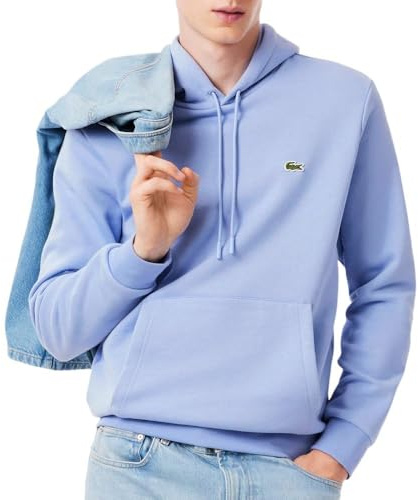 Lacoste Herren Fleece Kapuzenpullover, Delphinium, S