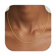 Maxcate Halskette Damen Silber/Gold, 1.1 mm Breit Rolokette Kette Silber Wasserfest Schmuck für Frauen Mutter Freundin