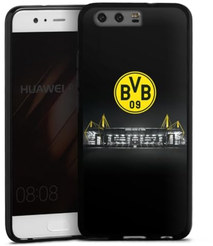 Silikon Hülle kompatibel mit Huawei P10 Case schwarz Handyhülle BVB Stadion Borussia Dortmund