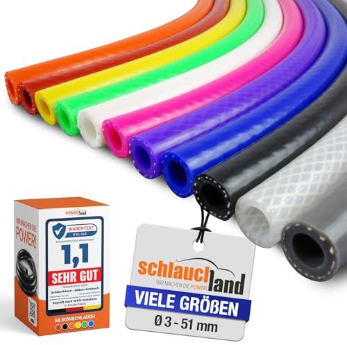 1m UNIVERSAL-SCHLAUCH VARIO SILIKON ID-Ø 5mm blau 200°C | METERWARE | Lebensmittelschlauch FDA Druck-Luft Silikon-Schlauch Kompressor Pumpe LLK Heisswasser Dampf verstärkt Gummi flexibel