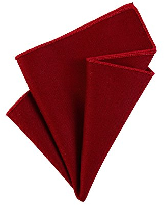 DonDon Herren Einstecktuch Taschentuch 23 x 23 cm zum selber falten aus Baumwolle Tweed Style einfarbig dunkelrot