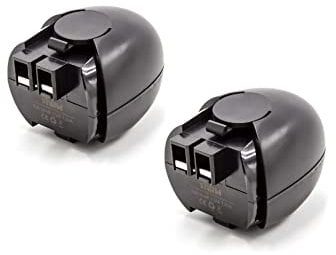 vhbw 2X Batterie Compatible avec Metabo 600059510, Powergrip 2, 6.27000.00, 6.02410.50 Outil électrique (1500 mAh, NiMH, 4,8 V)
