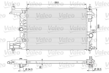 Valeo Kühler, Motorkühlung 701723 | Kompatibel mit: OPEL ASTRA J, ASTRA J Caravan, ASTRA J GTC, ASTRA J Stufenheck, CASCADA