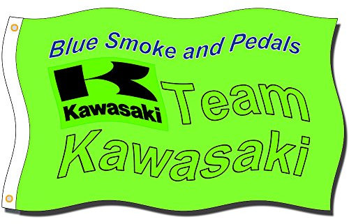Banderas del equipo Home King Kawasaki, 100 % poliéster, cabeza de lona con ojal de metal.
