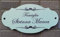 GUIZZO Creart - Targa Personalizzata con Nomi/Via in Ceramica, con Fori, Porta Ingresso con Numero Civico Esterno, 13.5x7H cm, Verde Acqua