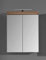 trendteam smart living - Spiegelschrank inkl. Beleuchtung - Bad - Amanda - Aufbaumaß (BxHxT) 60 x 77 x 17 cm - Farbe Weiß Hochglanz mit Asteiche - 139340607