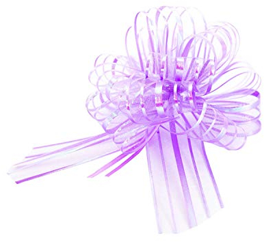 Oblique Unique® Geschenk Schleife mit Geschenkband Glänzend für Geschenke Tüten Zuckertüten zum Basteln Dekorieren Verzieren 15 x 18cm - wählbar (Flieder)