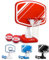 GoSports Splash Hoop Pro Swimming Pool Basketball Game - Includes Poolside Water Basketball Hoop, 2 Balls and Pump - Red